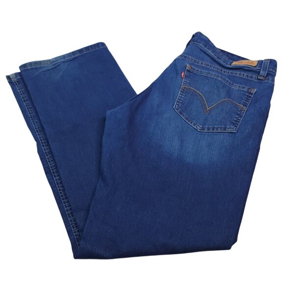 Levis 518 Womens Straight Jeans 13 Medium Wash Mid Rise Stretch Imperfect - Picture 1 of 9